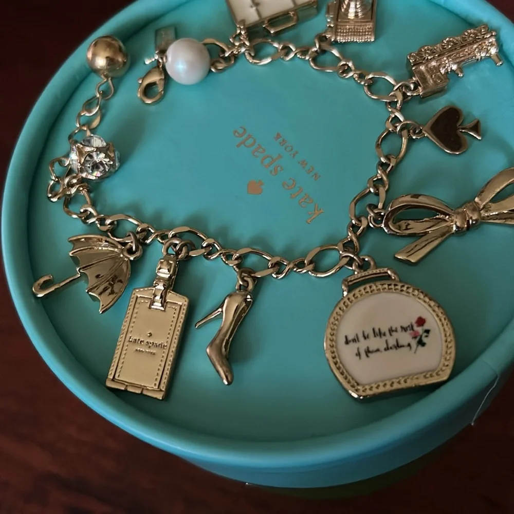 Kate Spade gold charm bracelet - Picture 2 of 5